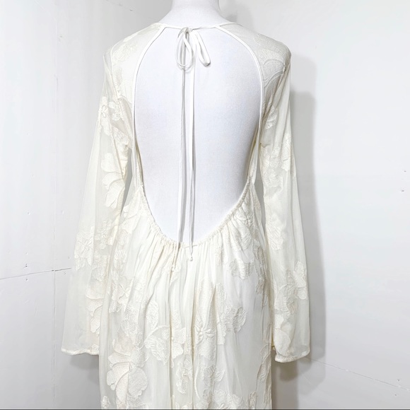 SOLD-Free People High Low Lace Backless Mini Dress - Picture 3 of 10